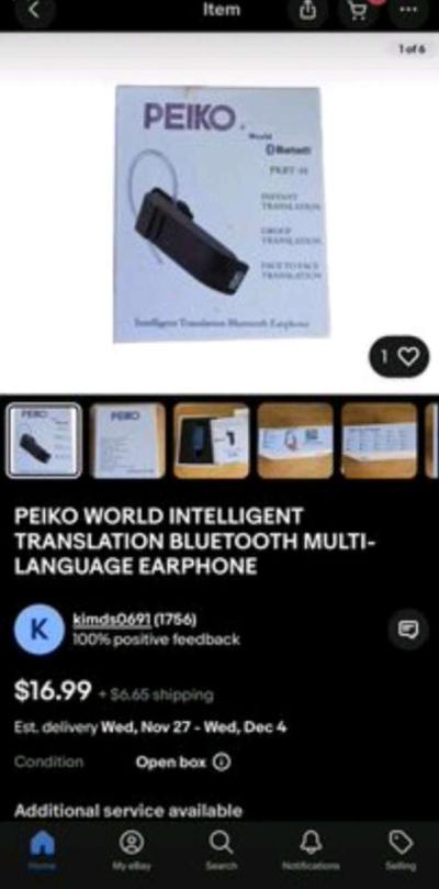 PEIKO WORLD INTELLIGENT TRANSLATION BLUETOOTH MULTILANGUAGE - Thumbnail 4