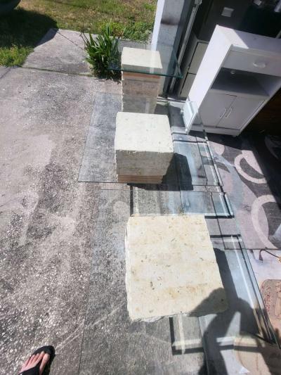 Postmodern Tessellated Mactan Stone Console Table w Polished - Thumbnail 6