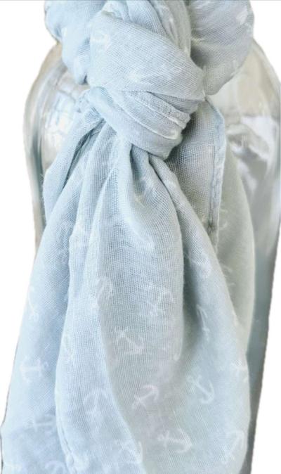 Coastal Elegant Infinity Sheer Scarf Resort  Nautical Anchor - Thumbnail 2
