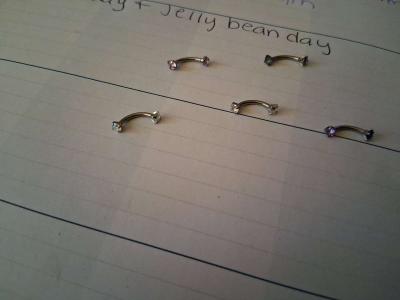 curved barbell surface peircing or ear - Thumbnail 2