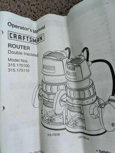 Craftsmans Router Double Insulated - Thumbnail 2