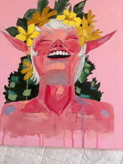 Jolly Boy Original painting by Jasmine Jenkins - Lubbock, Texas