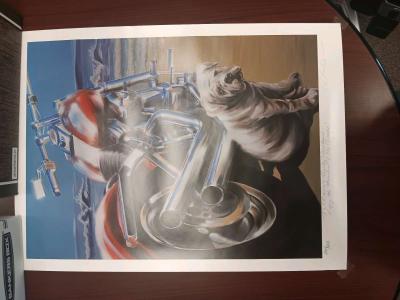 2010 signed Lee Bivens softail motorcycle poster - Thumbnail 4
