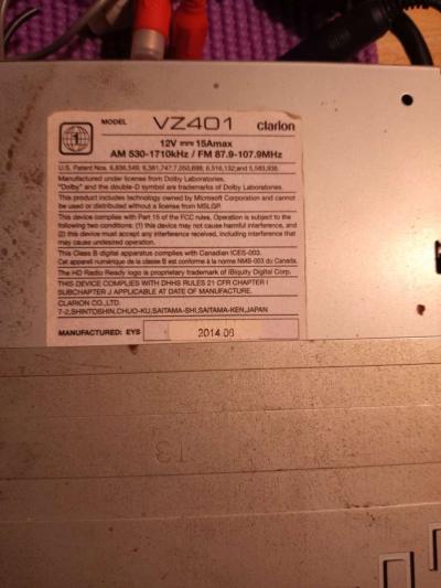 flip out touch screen clarion VZ401 - Thumbnail 2