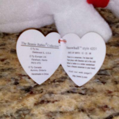 ty SNOWBALL Rare Limited edition beenie baby - Thumbnail 2