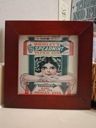 Wrigleys Spearmint Pepsin Gum Vintage Print