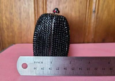 Multicolored Rhineston Flower Shape Clutch Bag Chain and Han - Thumbnail 2