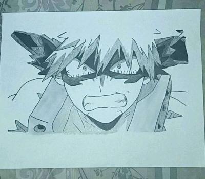 Bakugo pencil drawing - Thumbnail 2