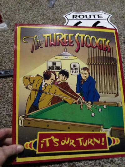 three stooges sign shooting pool - Thumbnail 2