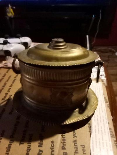 antique brass container - Thumbnail 2