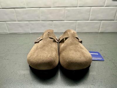 Birkenstock Womens Boston Clogs Suede Taupe Size 37 - Thumbnail 5