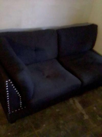 studded black contemporary couch - Thumbnail 5