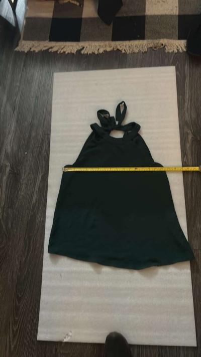 SHEIN Green Scalloped Tie Top Size XS - Thumbnail 3