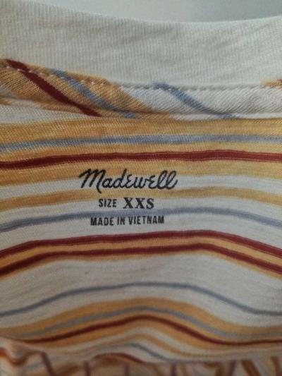 Madewell Fieldgate VNeck Striped Picket Tank Top Size XXSL N - Thumbnail 5