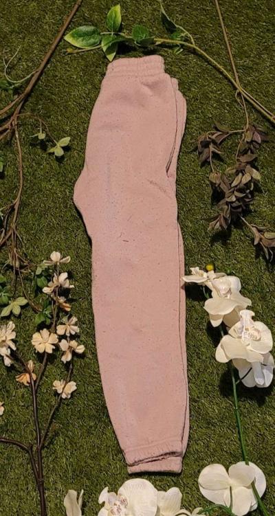 Girls Pink fleece joggers - Thumbnail 3