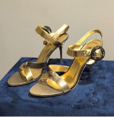 Guess Gold and Silver Heels with Ankle Strap size 11 - Thumbnail 2