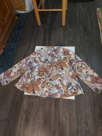 SHEIN Curve Floral Paisley Print Blouse Size 2XL - Thumbnail 5