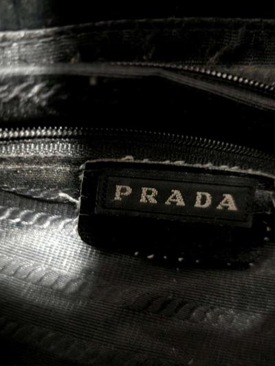 Prada Black Leather Purse with Structured Design - Thumbnail 4