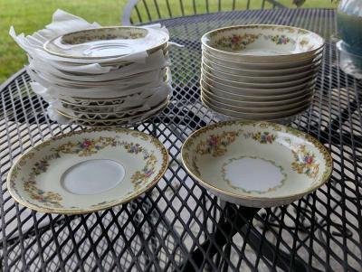 Vintage Noritake China Bowls and Saucers - Thumbnail 2