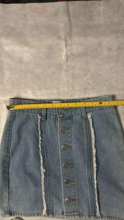 Princess Polly Mariya Fray Denim Mini Skirt Size 2 Blue Conc - Thumbnail 3