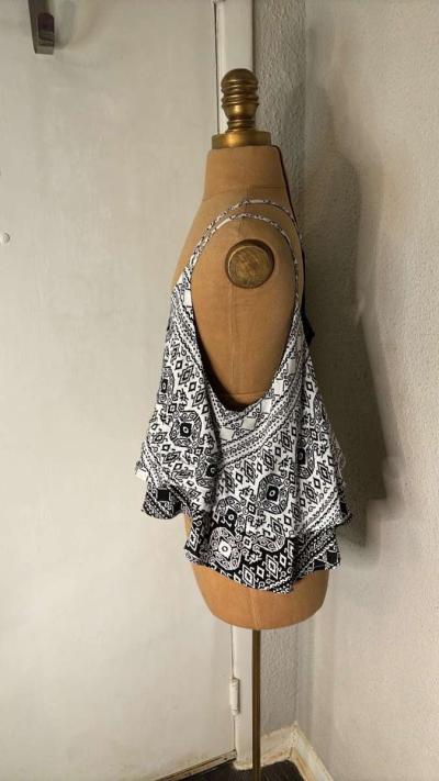 LATISTE Sun Dial Crop Top Tank M Party Festival Boho - Thumbnail 2