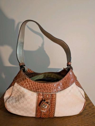 Elegant Brown and Cream Womens Bag - Thumbnail 5