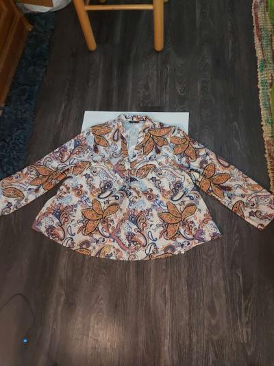 SHEIN Curve Floral Paisley Print Blouse Size 2XL - Thumbnail 6