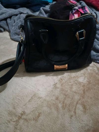 womens black bebe Los Angeles purse - Thumbnail 4