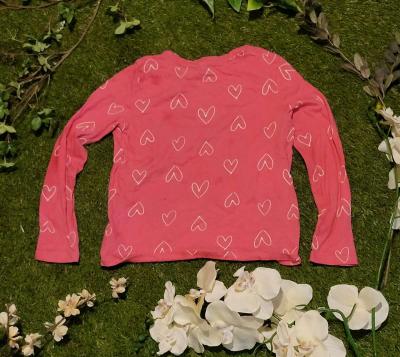 Heart Pattern Long Sleeve Kids Shirt