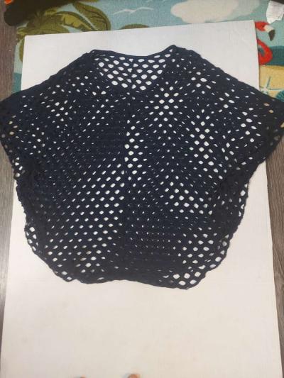 Cherish Blue Swim Poncho with Armholes OS - Thumbnail 2