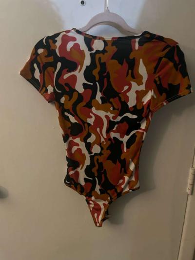 Fashion Nova Sargeant Sexy Camouflage Bodysuit Size XS - Thumbnail 2