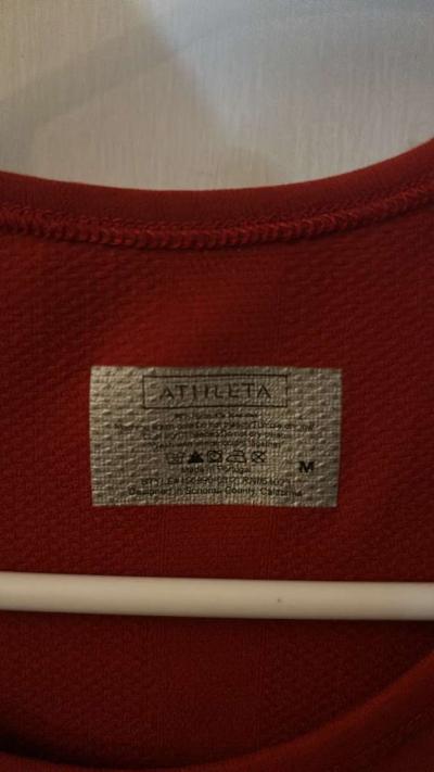 Athleta Red Activewear Top Size M Running Exercise Workout - Thumbnail 6
