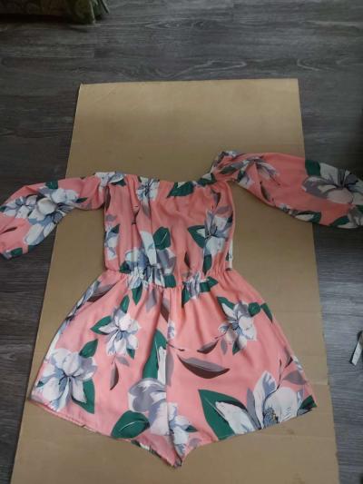Sage Floral Romper Size S Oversized - Thumbnail 6