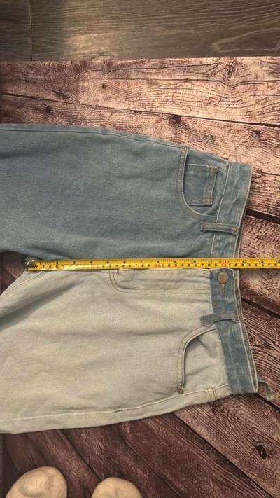 Nasty Gal Two Tone Straight Leg Denim Jeans - Thumbnail 4