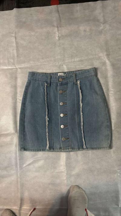 Princess Polly Mariya Fray Denim Mini Skirt Size 2 Blue Conc - Thumbnail 5