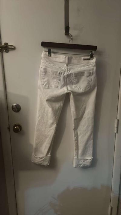 Citizens of Humanity White Dani Cropped Straight Leg Jeans - Thumbnail 2