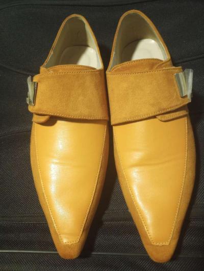 Mens Orange Pointed Toe Dress Shoes - Lancaster, California