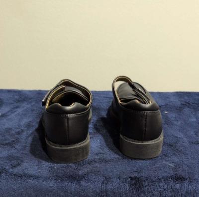 Boyss Black Leather Shoes size 9 - Thumbnail 4