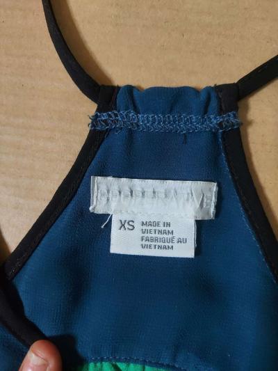 Urban Outfitters Cooperative Pleated GreenBlue Color Block T - Thumbnail 5