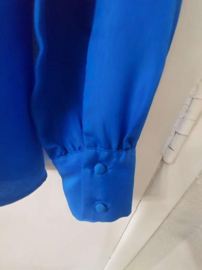 J Crew Factory Blue Long Sleeve Blouse Size XXS - Thumbnail 4