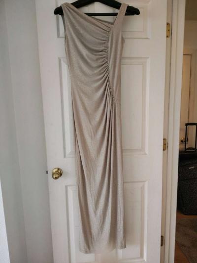 champagne sparkle Calvin Klein evening dress - Thumbnail 5