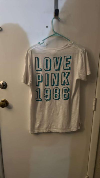 PINK Victoria Secret Short Sleeve Campus TShirt Size Small W - Thumbnail 2
