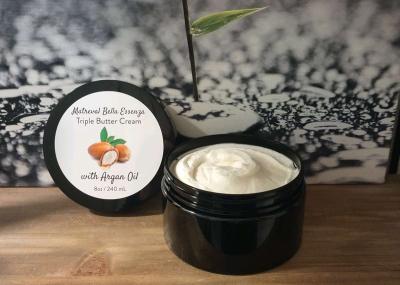 Triple Butter Cream with Argan Oil  Scented  Handmade 8 oz - Thumbnail 1