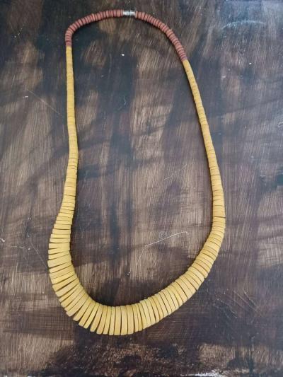 Yellow beaded necklace