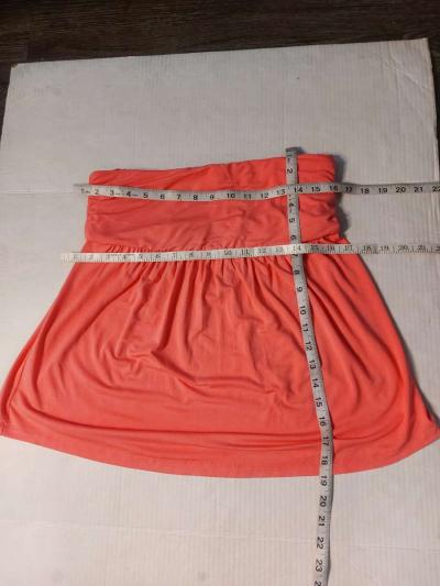 NY  CO New York and Company Pink Flowy Strapless Top Size M - Thumbnail 6