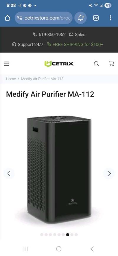 Medify Air MA112 MedicalGrade HEPA Air Purifier for Large - Thumbnail 1