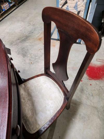 unique Oval Shaped Desk Chair Set Vanity Or Entryway Table - Thumbnail 5
