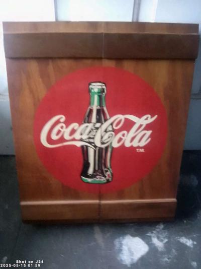 Vintage Coca Cola Wooden Wall Cabinet