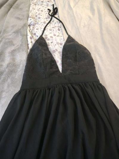 Charlotte Russe size small sexy long black evening dress - Thumbnail 3