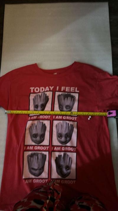 Marvel Today I am Groot TShirt Red Size M Guardians of the G - Thumbnail 3